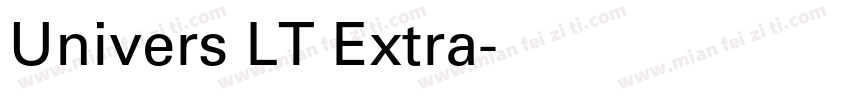Univers LT Extra字体转换